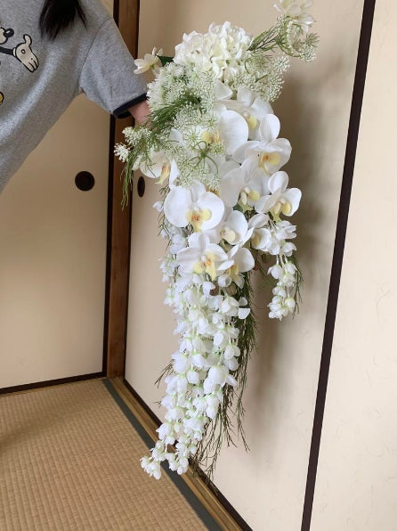 Luxury Waterfall Artificial Bouquet Flower Decor – Wedding & Home Backdrop