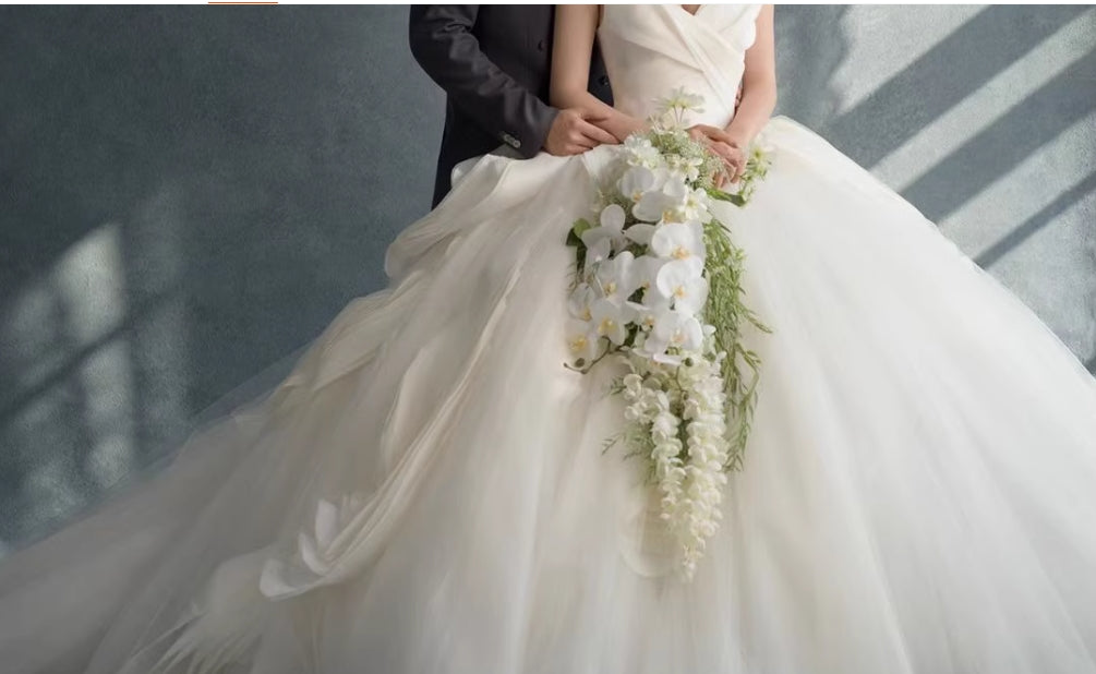 Luxury Waterfall Artificial Bouquet Flower Decor – Wedding & Home Backdrop