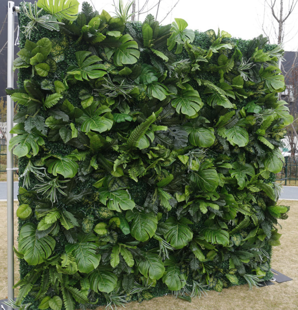 Artificial Jungle Leaf Backdrop – Tropical Greenery Wall for Wedding, Party & Baby Shower Decor