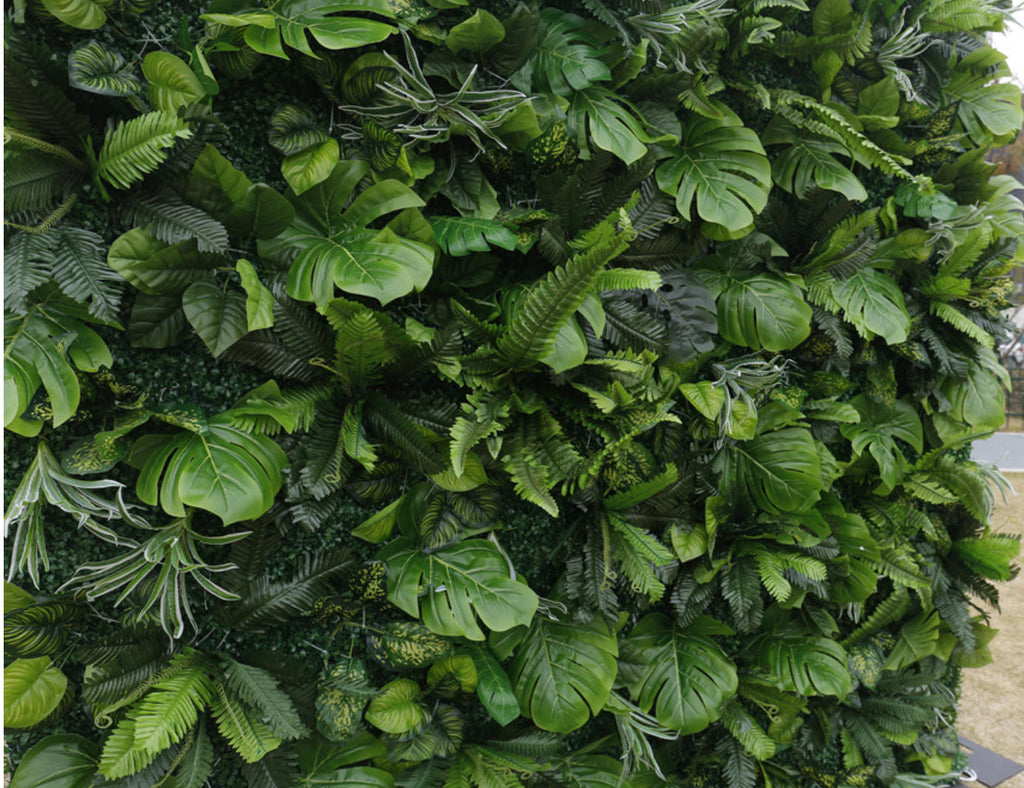 Artificial Jungle Leaf Backdrop – Tropical Greenery Wall for Wedding, Party & Baby Shower Decor