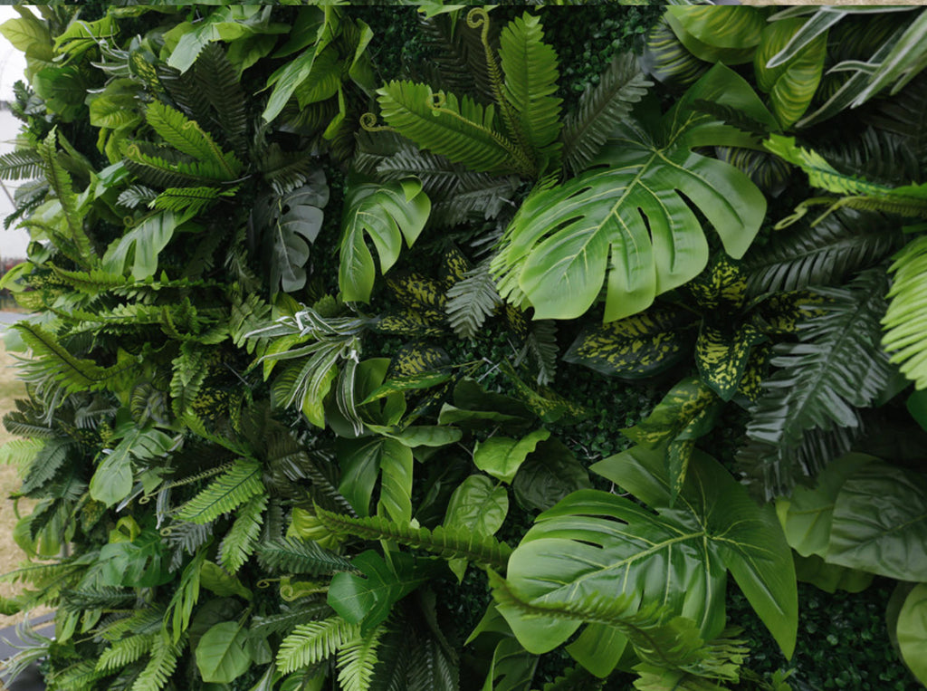Artificial Jungle Leaf Backdrop – Tropical Greenery Wall for Wedding, Party & Baby Shower Decor