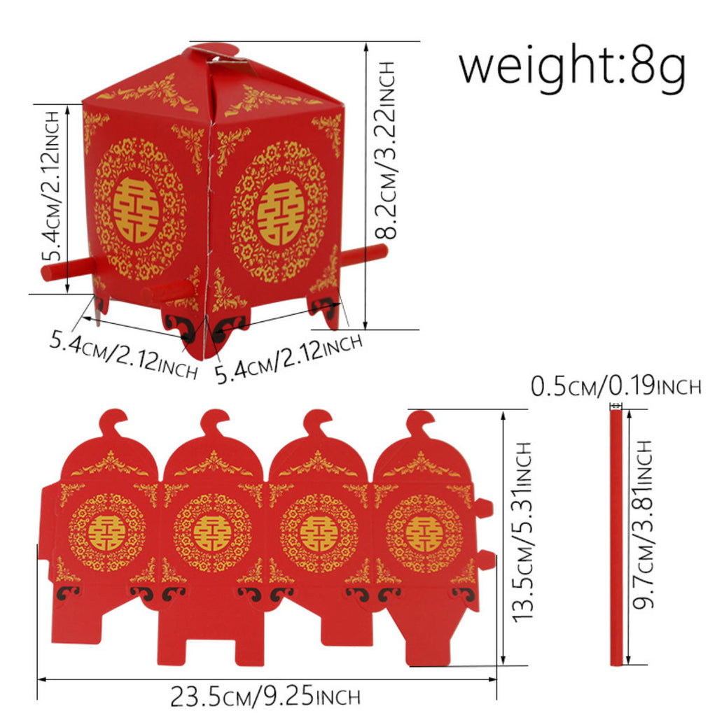 Chinese Wedding Favor Boxes – Traditional Red Sedan Chair Design