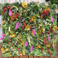 Artificial Tropical Green Wall Panel with Orchids & Exotic Flowers – Luxury Jungle Backdrop for Wedding Event Decor