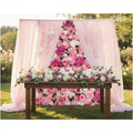 Rose Peony Flower Wall For Wedding Photography Backdrop Baby Shower Special Event Arrangement Decor Floral Panels 15.75x23.62inch