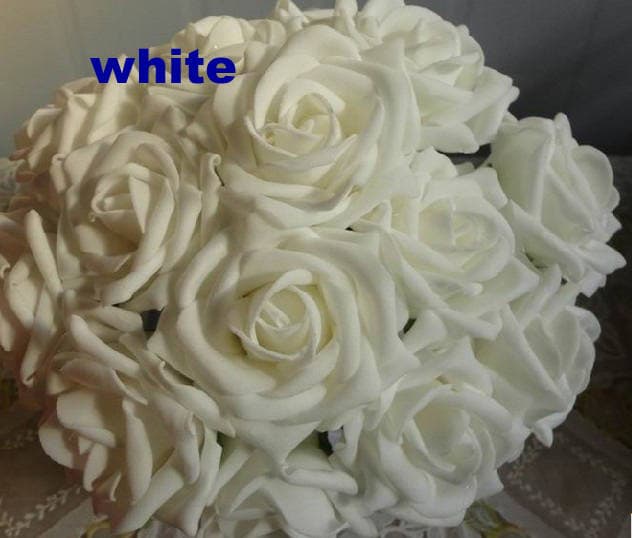 100 pcs PE Foam Rose Diam.7cm/2.76"  Bridal Bouquet Wedding Decoration Floral Table Centerpiece Flowers