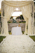 10 pcs Length 94cm/37" Wisteria Garland Hanging Flowers For Outdoor Wedding Ceremony Decor Silk Wisteria Vine Wedding Arch Floral Decora