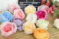 New Arrival 30pcs 10cm/3.9" Artificial Simulation Silk Peony Camellia Flower head DIY Wedding Rose Wall Christmas DIY Decoration Flowers