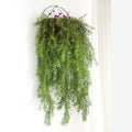 2 pcs Length 87cm/34.25" Artificial Simulation Pearl grass hanging basket flower vine plastic artificial plants Ivy Garland