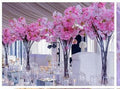 High Quality 5 Stems Length 100cm/39.37" Artificial Simulation Silk Cherry Blossom Wedding Decoration Flowers Sakura Spring