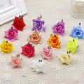 100 Heads Artifical Simulation Silk little Rose Wedding Flower DIY garland  Accessories Decor Flower Head Diam.4cm