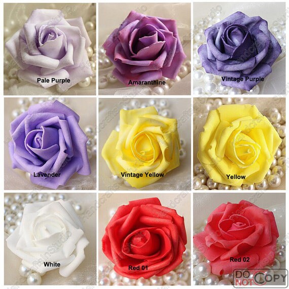 100 PCS PE Foam Flowers Diam.6-7cm DIY Pomander Kissing Ball  Foam Rose Heads Wedding Home Decorative Flowers Supplies