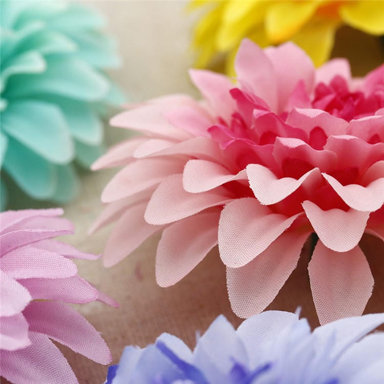 50 Heads Artifical Simulation Silk Gerbera Daisy Flowers  DIY Wedding Holiday Decoration Hat shoes accessories