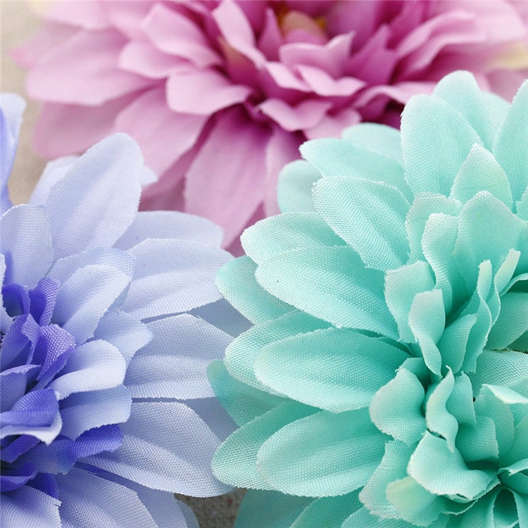 50 Heads Artifical Simulation Silk Gerbera Daisy Flowers  DIY Wedding Holiday Decoration Hat shoes accessories