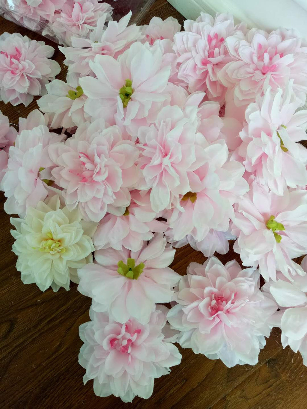 30 Heads Wedding Flowers 15cm/5.91" Artificial Simulation Dahlia Flower Head DIY Wedding Event Backdrops Decoration Accessories Floral