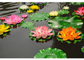 6 PCS Diam.17cm/6.69" Artificial PE Foam Lotus Flowers Simulation Water Lily Floating Pool Plants Wedding Home Garden Decoration