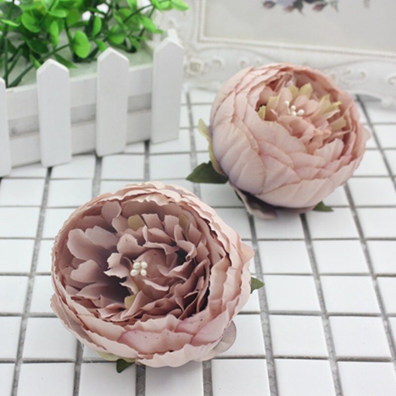 30 Heads Artificial Simulation Silk Peony Camellia Flower Head Diam.9cm/3.54"  DIY Wedding Wall Christmas DIY Decoration Flowers