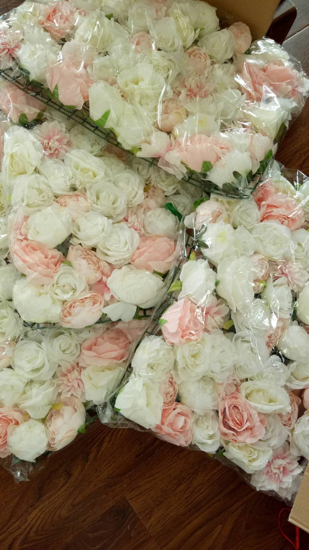 Flower Wall Backdrop Panel For Party Birthday Decoration Artificial Rose and Penoy Floral Wall For Wedding Photography Backdrop 40*60CM
