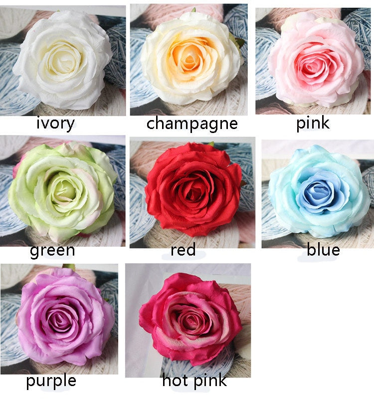 Wholesale Wedding Flowers 30 Heads Artificial Simulation Silk Rose Camellia Wedding Party DIY Background Decoration Flower Head