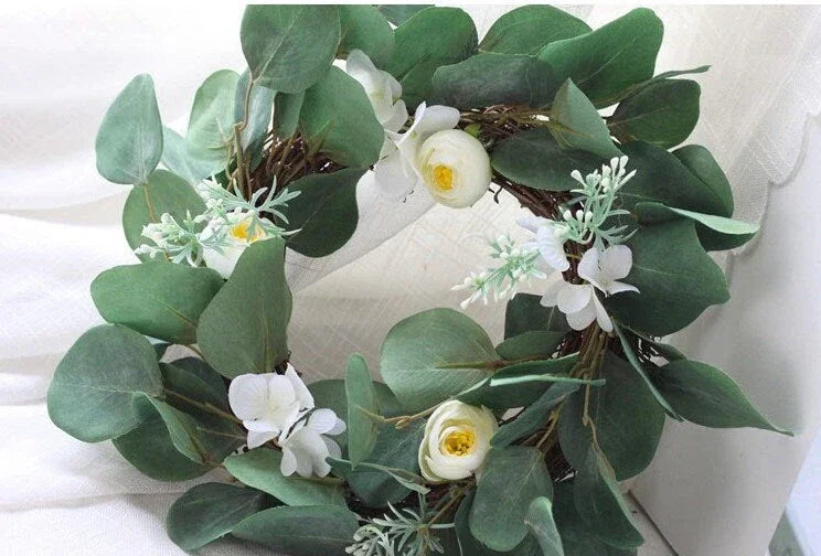 Eucalyptus Leaves And Peony Bud Christmas Wreaths,Year Round Wreath,Front Door Wreath,Plant Wreath,Door Hangers,Holiday Wreaths