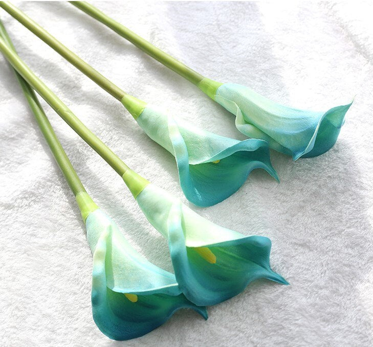 10 Stems High Quality Real Touch Calla Lily Artificial Simulation Lily  Wedding Flowers For Table Centerpieces Ceremony Reception