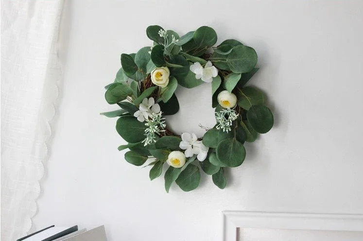 Eucalyptus Leaves And Peony Bud Christmas Wreaths,Year Round Wreath,Front Door Wreath,Plant Wreath,Door Hangers,Holiday Wreaths