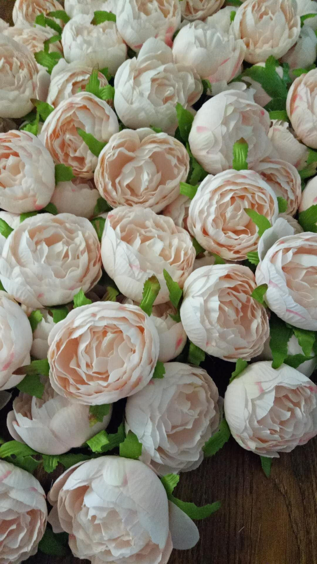 Wholesale Wedding Flower 60 Heads Artificial Simulation Peony Camellia Bud  Wedding Decoration Flower Head DIY Background