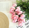 10 Stems Feel Hand Touch Moisturizing Rose Bud Artifical Simulation Single head Wedding Bouquet Party Home Decoration