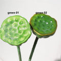 5 Stems Artificial Simulation Water Lily Seedpod Fish Tank Pond Decoration Plants Length 70cm/27.56"