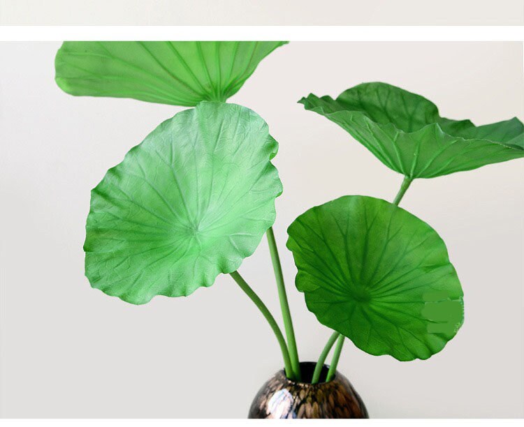 Artificial Simulation Lotus Leaf PU Leaf Water Lily Leaf  True Touch Feel Hand Leaf Fish Tank Pond Decoration Floating Pool Plants