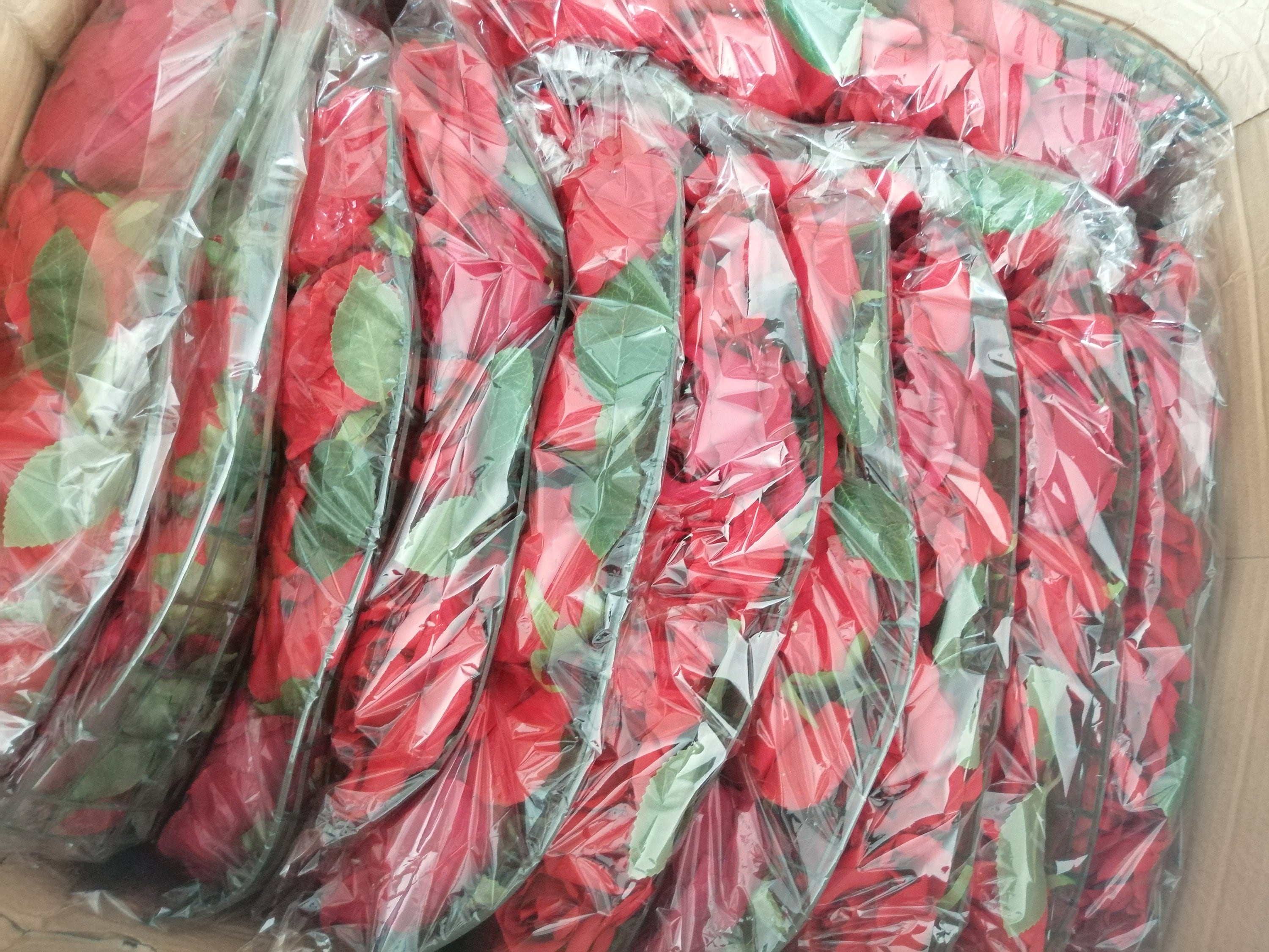 Red Rose Wedding Flower For Romantic Photography Backdrop Bridal Shower Special Event Arrangement Decor Fake Floral Panels