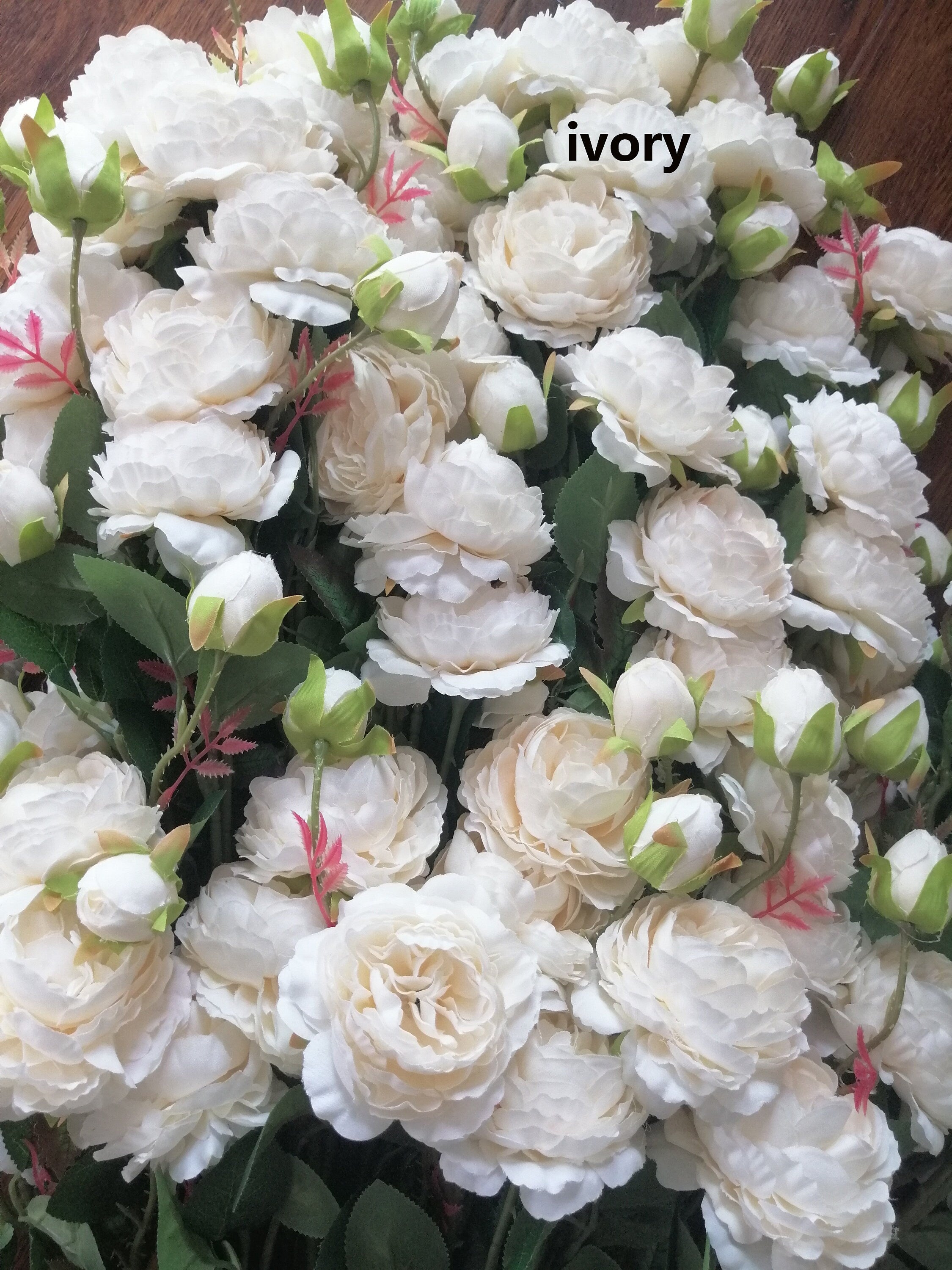 Blush Pink 10 Stems/Lenght 25.59" Wedding Peony Artificial Simulation Silk Rose Peony For Party Center Table Wedding Decoration