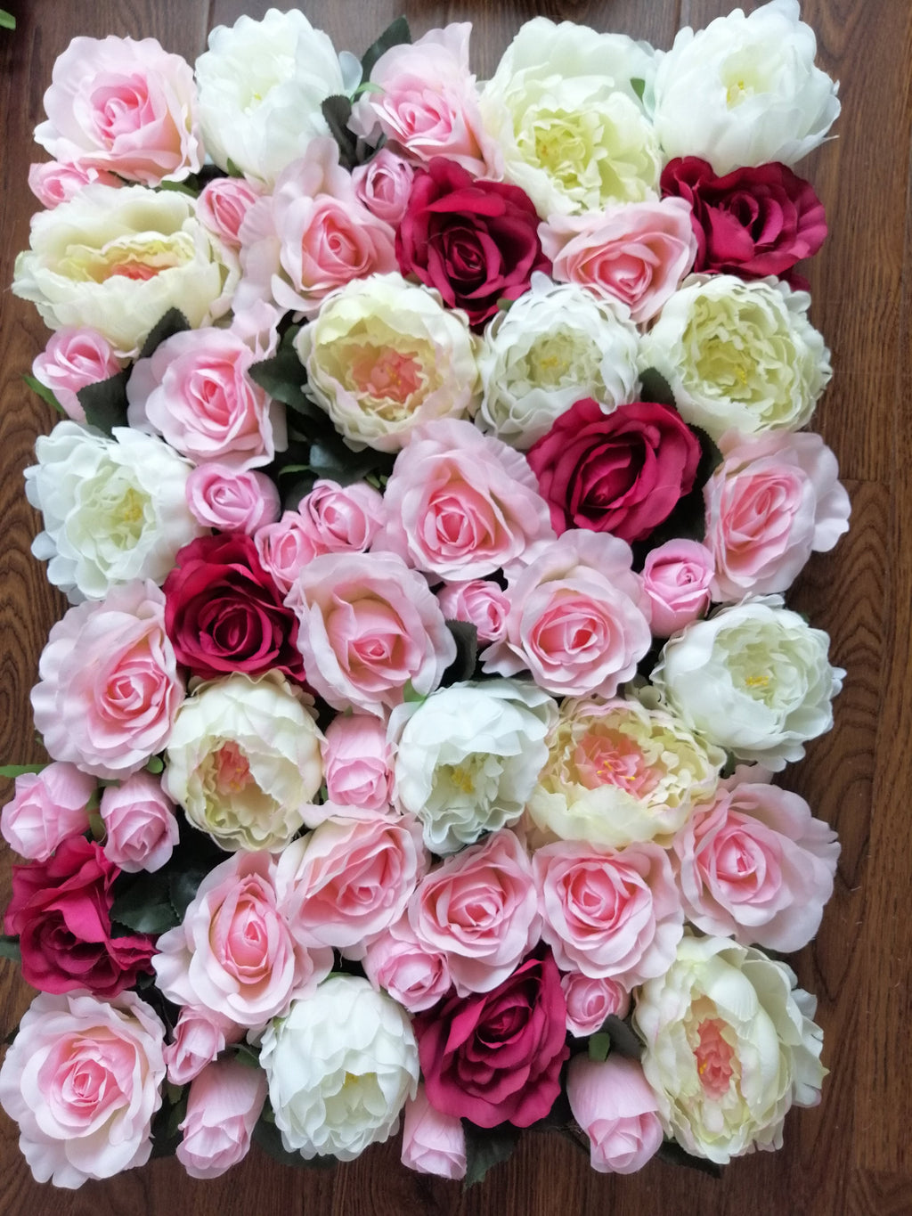 Fake Flower Wall for Wedding Photography Backdrop Artificial  Peony Simulation Rose for Event Baby Shower Party Decor Panel 40*60cm