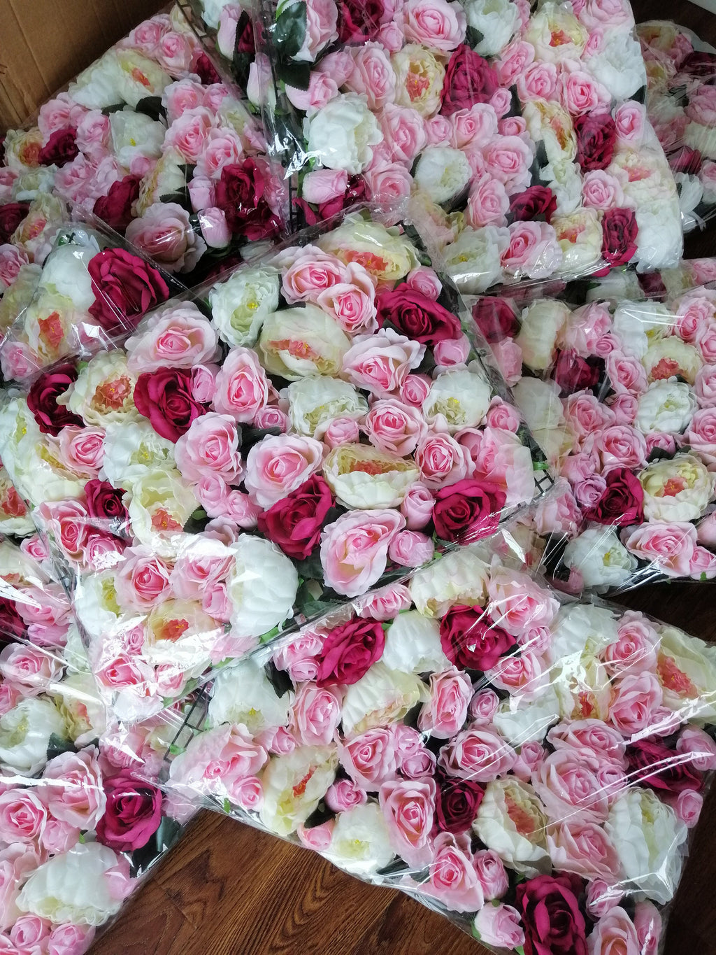 Fake Flower Wall for Wedding Photography Backdrop Artificial  Peony Simulation Rose for Event Baby Shower Party Decor Panel 40*60cm