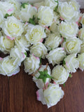 Wholesale 50 Heads Wedding Flower Artificial Simulation Silk Rose Diam.8cm/3.15" Wedding Event  Decoration Floral DIY Background Layout