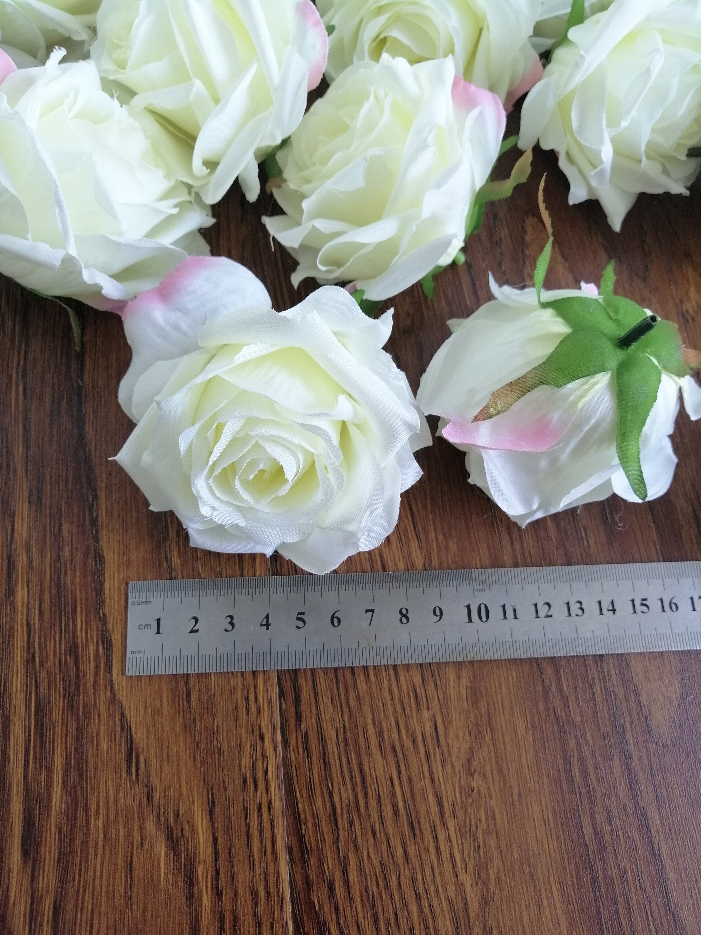 Wholesale 50 Heads Wedding Flower Artificial Simulation Silk Rose Diam.8cm/3.15" Wedding Event  Decoration Floral DIY Background Layout