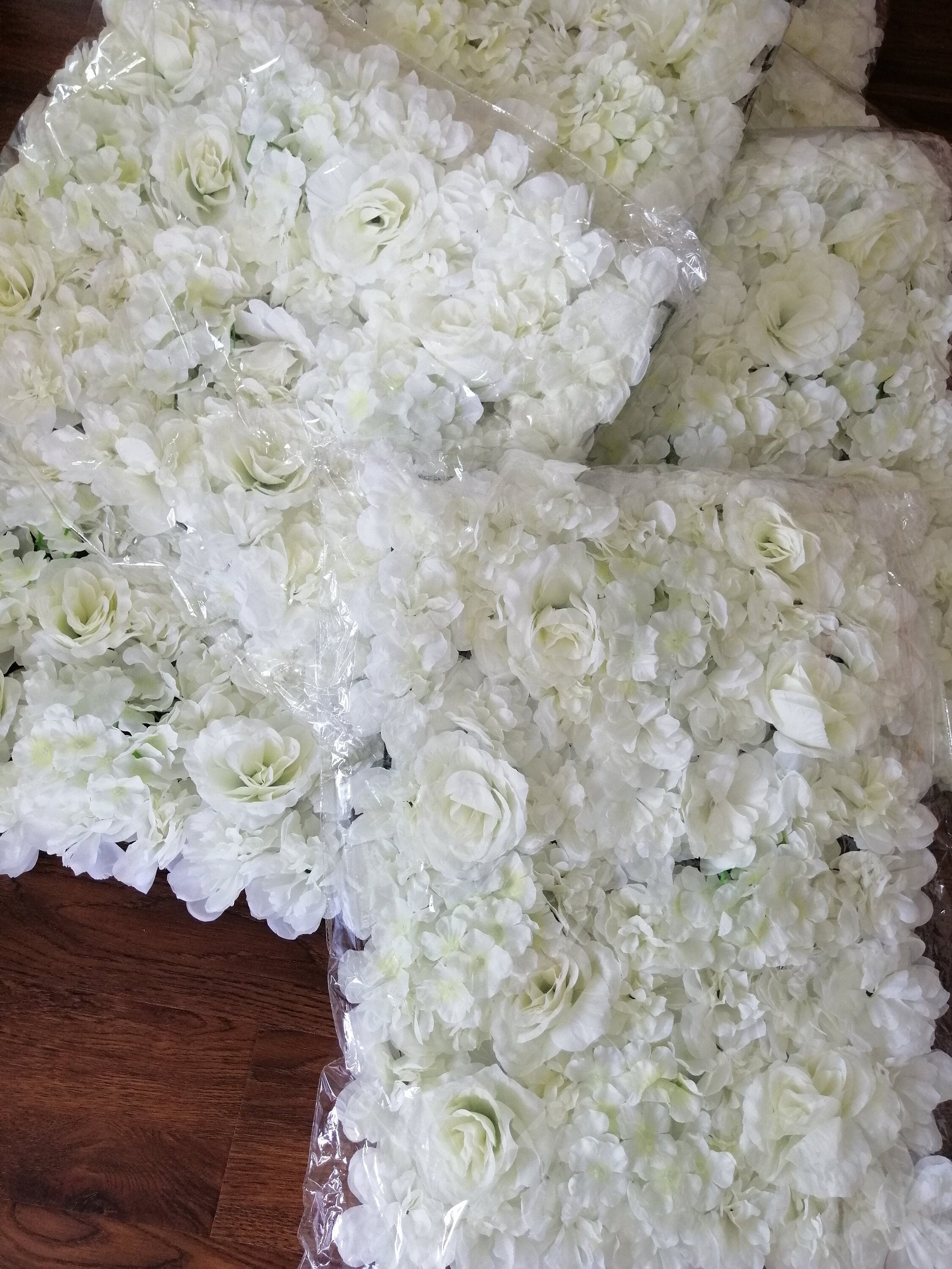 White Flower Wall Artificial Rose Hydrangea Flower Backdrops For Romantic  Photography Bridal Shower Panels