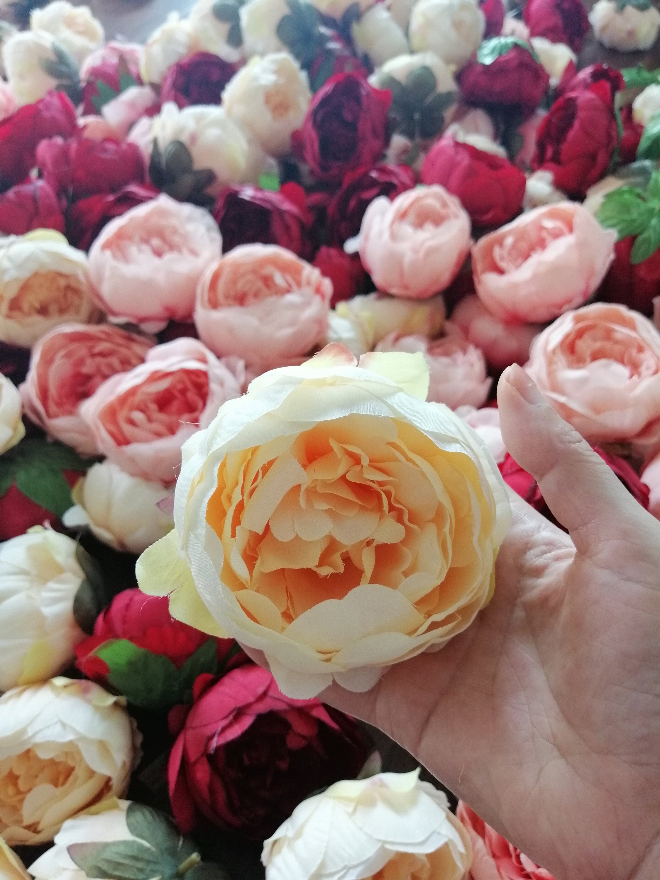 Wholesale Wedding Flowers 30Heads Diam.10cm Artificial Simulation Silk Camellia Bud DIY Wedding  Brigal Shower Baby Shower Decoration Flower