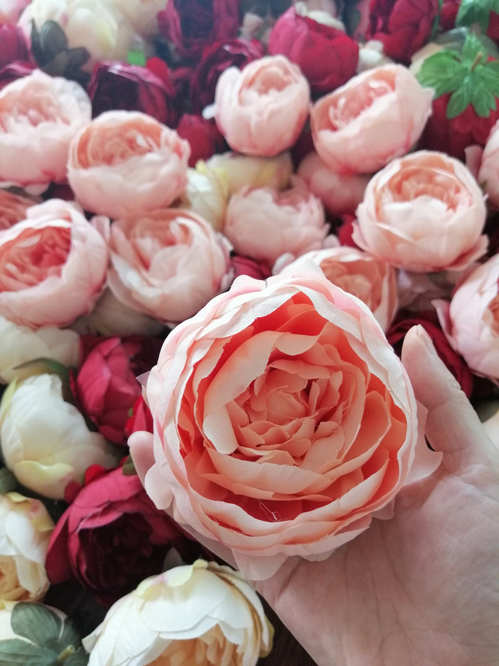 Wholesale Wedding Flowers 30Heads Diam.10cm Artificial Simulation Silk Camellia Bud DIY Wedding  Brigal Shower Baby Shower Decoration Flower