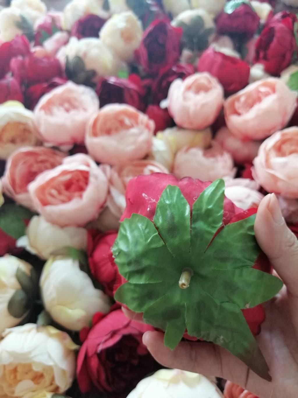 Wholesale Wedding Flowers 30Heads Diam.10cm Artificial Simulation Silk Camellia Bud DIY Wedding  Brigal Shower Baby Shower Decoration Flower