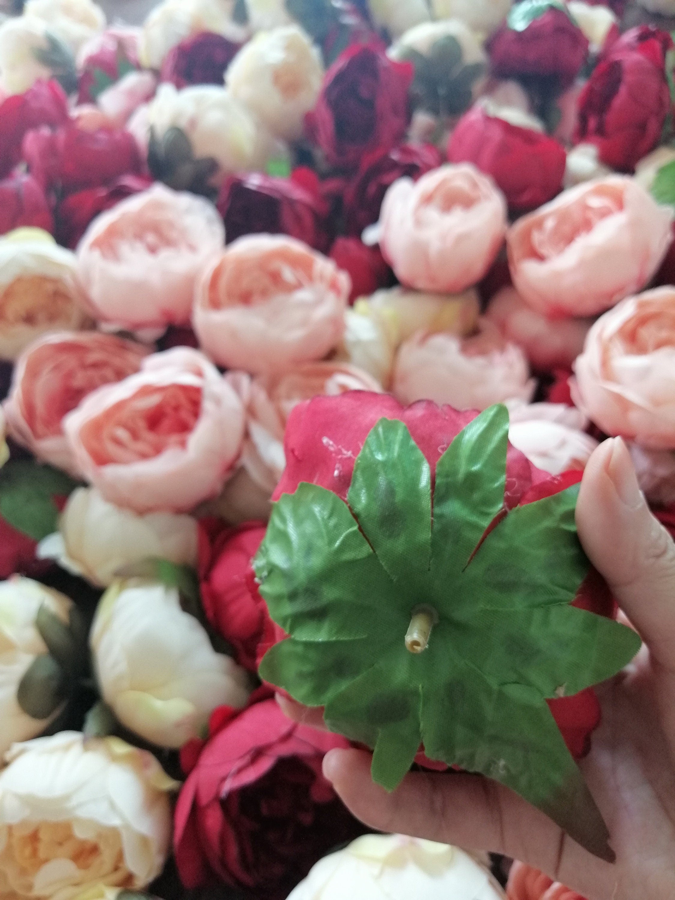 Wholesale Wedding Flowers 30Heads Diam.10cm Artificial Simulation Silk Camellia Bud DIY Wedding  Brigal Shower Baby Shower Decoration Flower
