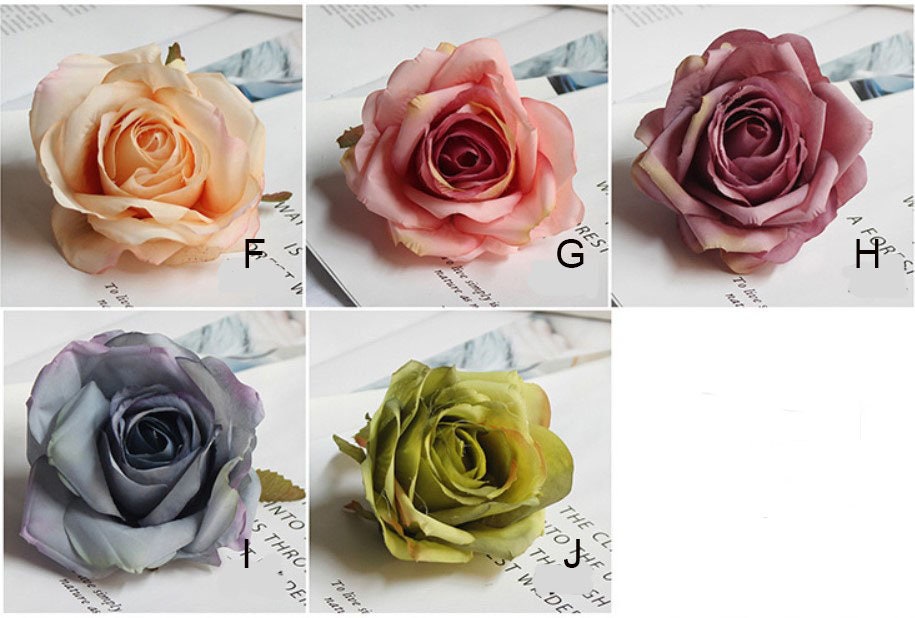 30 Heads Wedding Flower Artifical Simulation Floral Rose Camellia Diam.8cm  For Wedding Arrangement Supplies Party Home DIY Decoration