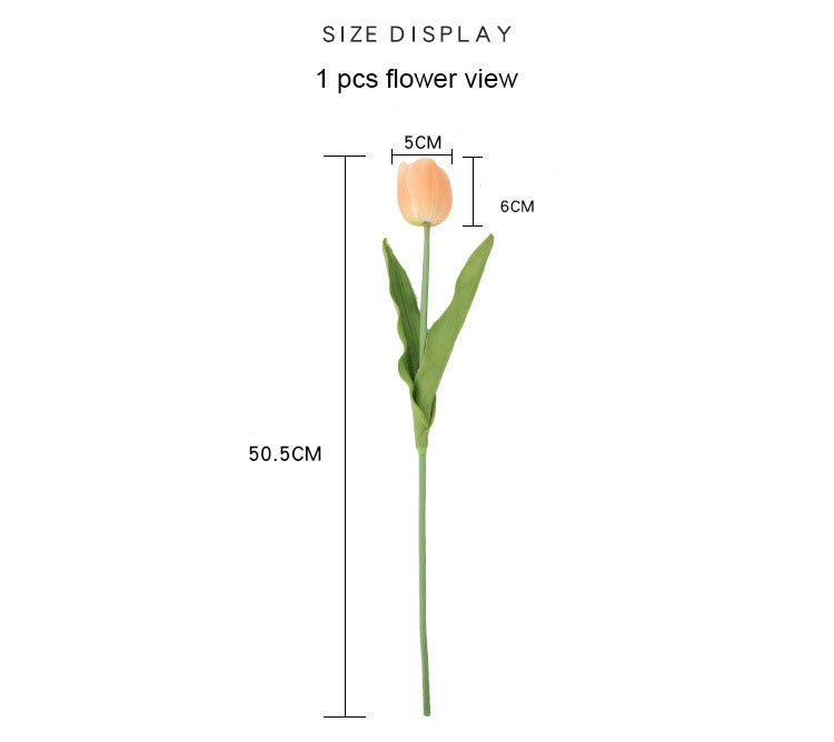 Real Touch Tulips PU Foam Soft Flowers  Wedding Flowers Faux Tulips for Home Decorations Floral Arrangement