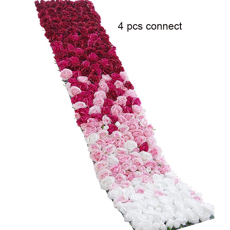 Gradual Colour Rose Wall  Fake Peony Rose Wall For Wedding Romantic Photography Backdrop Special Event Decor Floral Panels