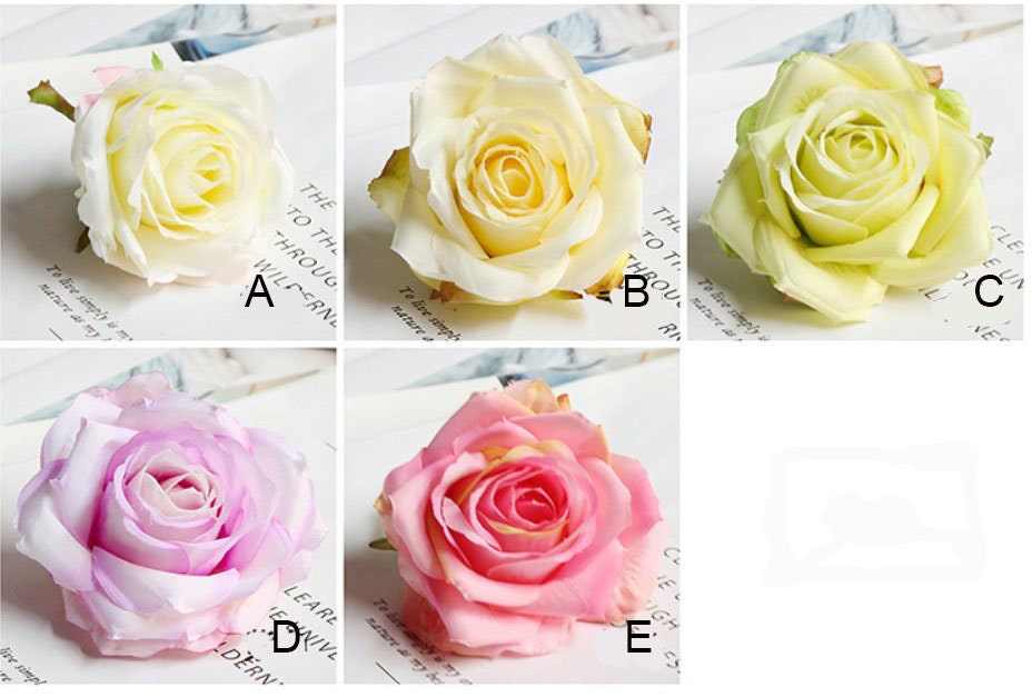 30 Heads Wedding Flower Artifical Simulation Floral Rose Camellia Diam.8cm  For Wedding Arrangement Supplies Party Home DIY Decoration