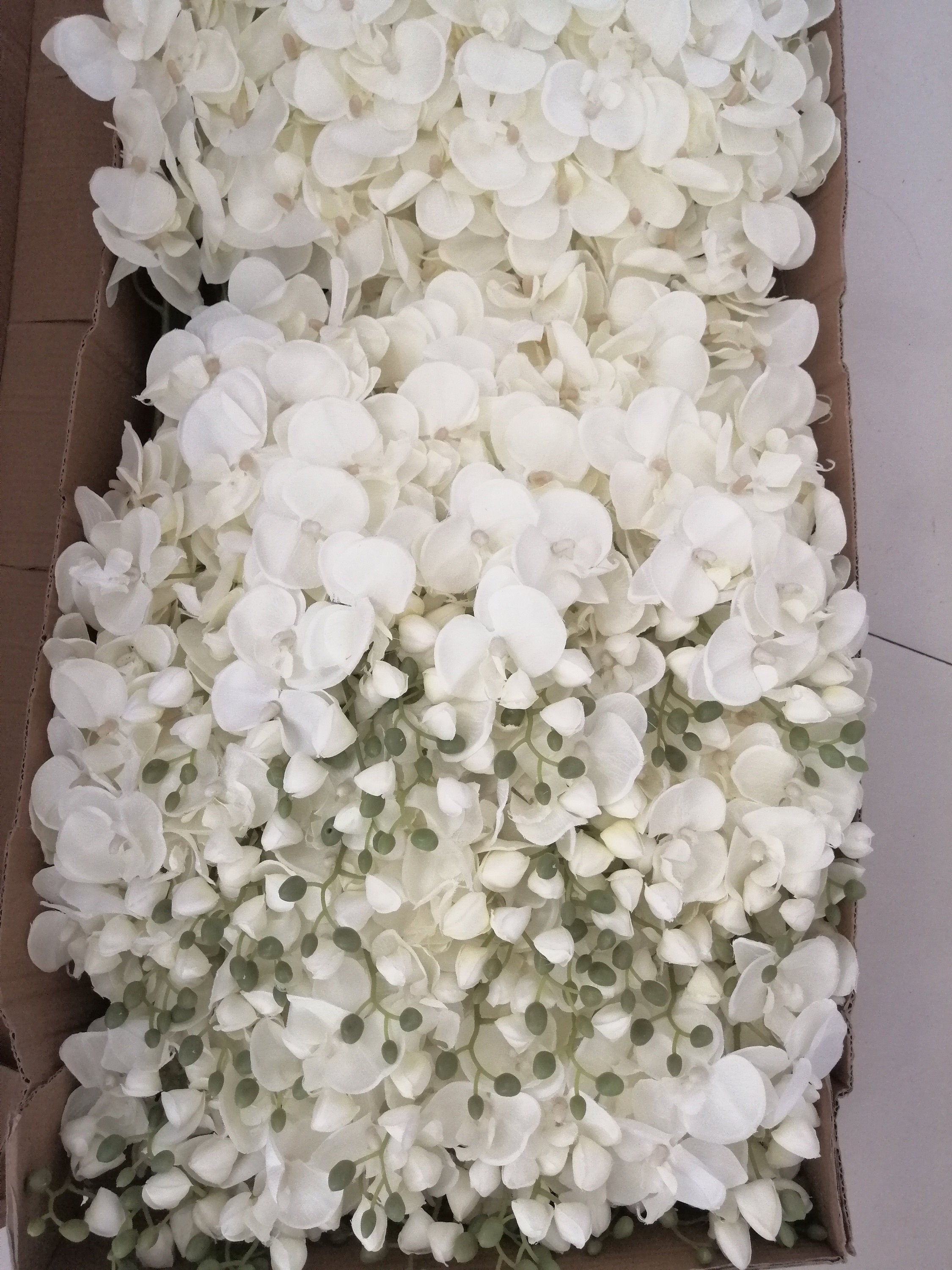 10pcs Ivory Wedding Decoration Artificial Simulation Silk Orchids Butterfly Phalaenopsis For Party Center Table Flower