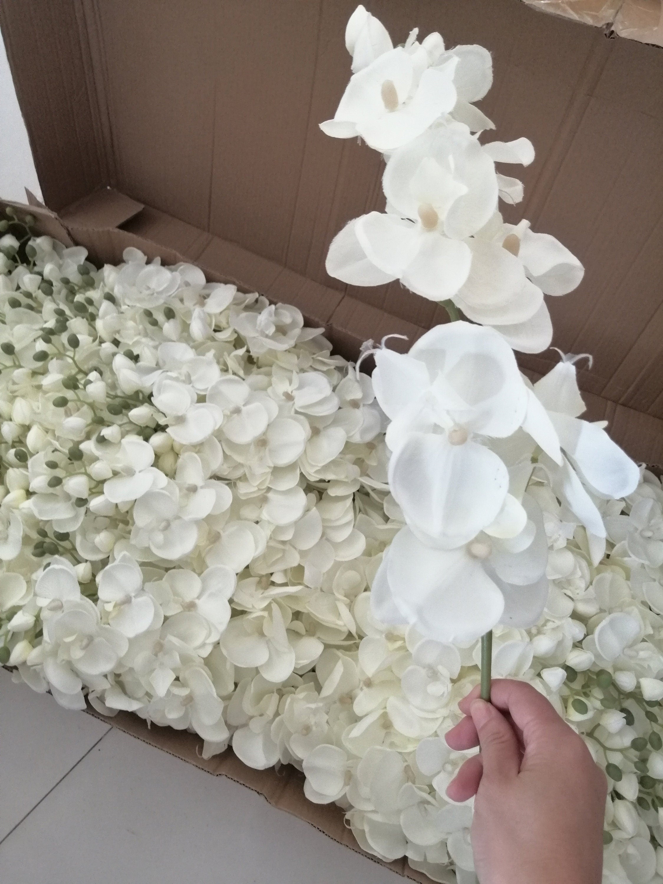 10pcs Ivory Wedding Decoration Artificial Simulation Silk Orchids Butterfly Phalaenopsis For Party Center Table Flower