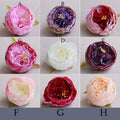 Wholesale 50 Heads Artificial Simulation Silk Peony Camellia Flower Head Diam.9cm/3.54"  DIY Wedding Wall Decoration Flowers