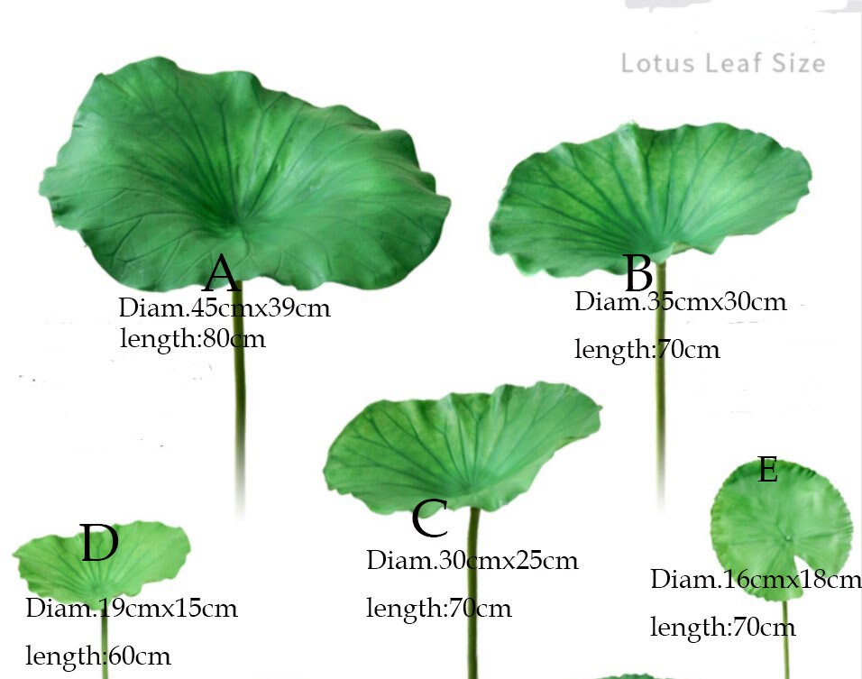 Artificial Simulation Lotus Leaf PU Leaf Water Lily Leaf  True Touch Feel Hand Leaf Fish Tank Pond Decoration Floating Pool Plants