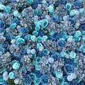 Aqua Blue Tiff Blue Fake Flower Wall for Wedding Photography Backdrop Simulation Rose for Special Event Party Decor Panel