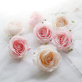Wholesale 50 Heads Artificial Simulation Silk Rose Flower Head Diam.9cm/3.54"  DIY Wedding Wall Decoration Flowers